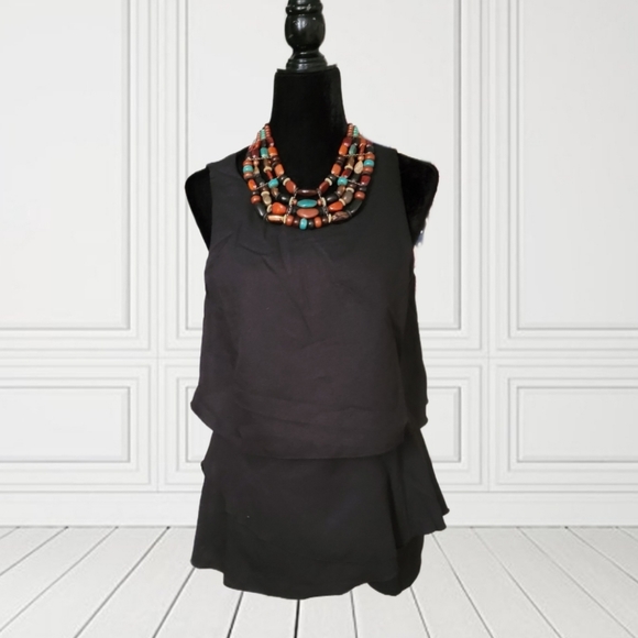 NWT/ C.Cline Summer Casual Romper Fashion Sleeveless Round Neck Ruffle - Picture 2 of 6